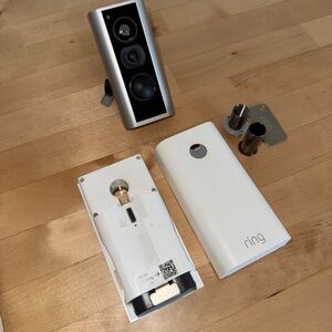 Ring PeepHole Video Doorbell with Accessories - White